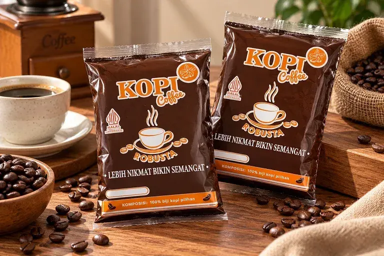 Kemasan Kopi produksi Javaplas